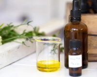 beaker of oil for candle making workshop near edinburgh scotland
