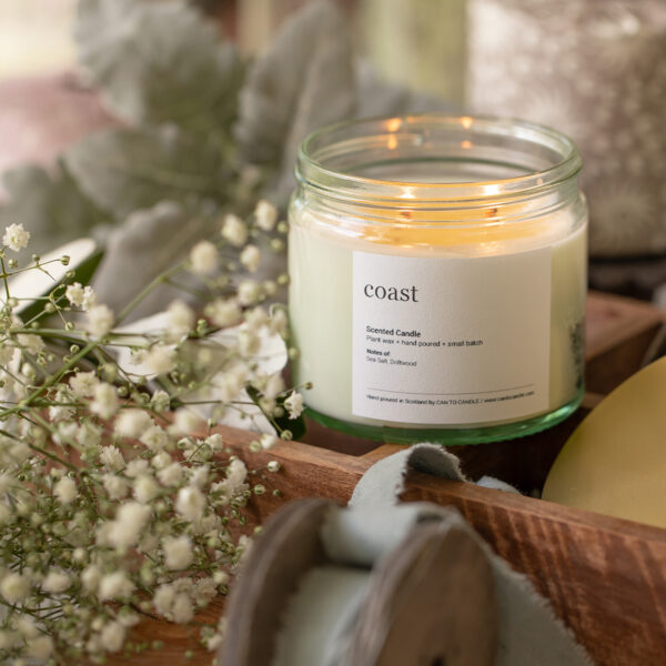coast scented plant wax candle