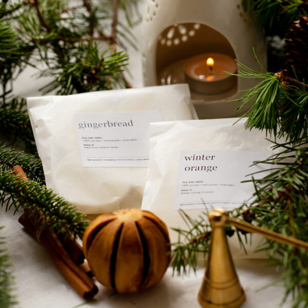 Gingerbread and winter orange soy wax melts