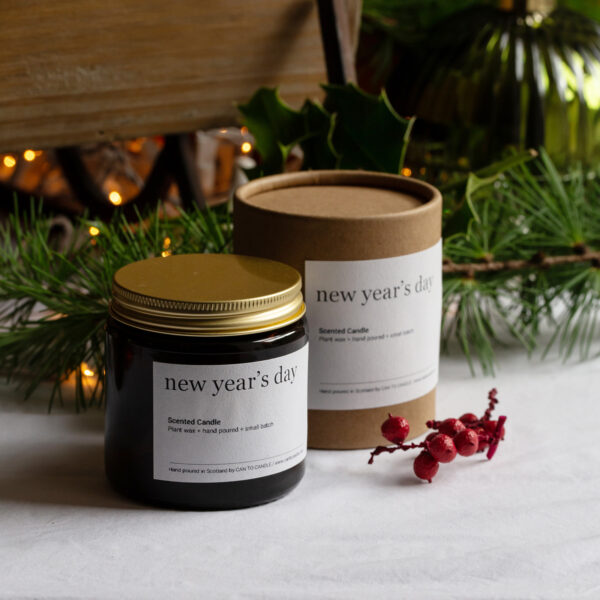 new year day natural wax candle
