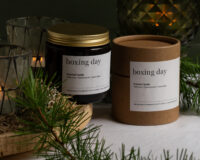 boxing day scented natural wax candle
