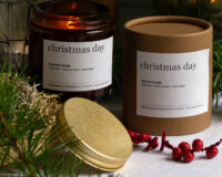 christmas day scented natural wax candle
