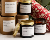 cracker gift set of 3 natural wax scented christmas candles