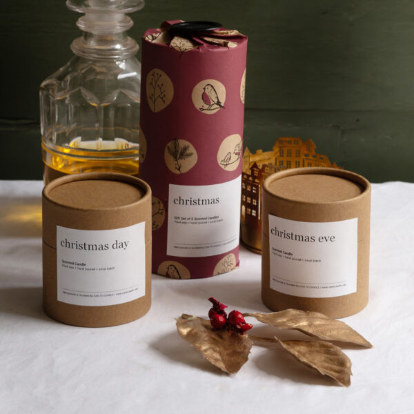 chrismas scented duo candle gift set