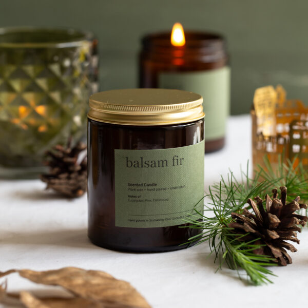christmas tree natural wax scented candle