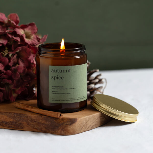 cardamom spice scnted natural wax candle