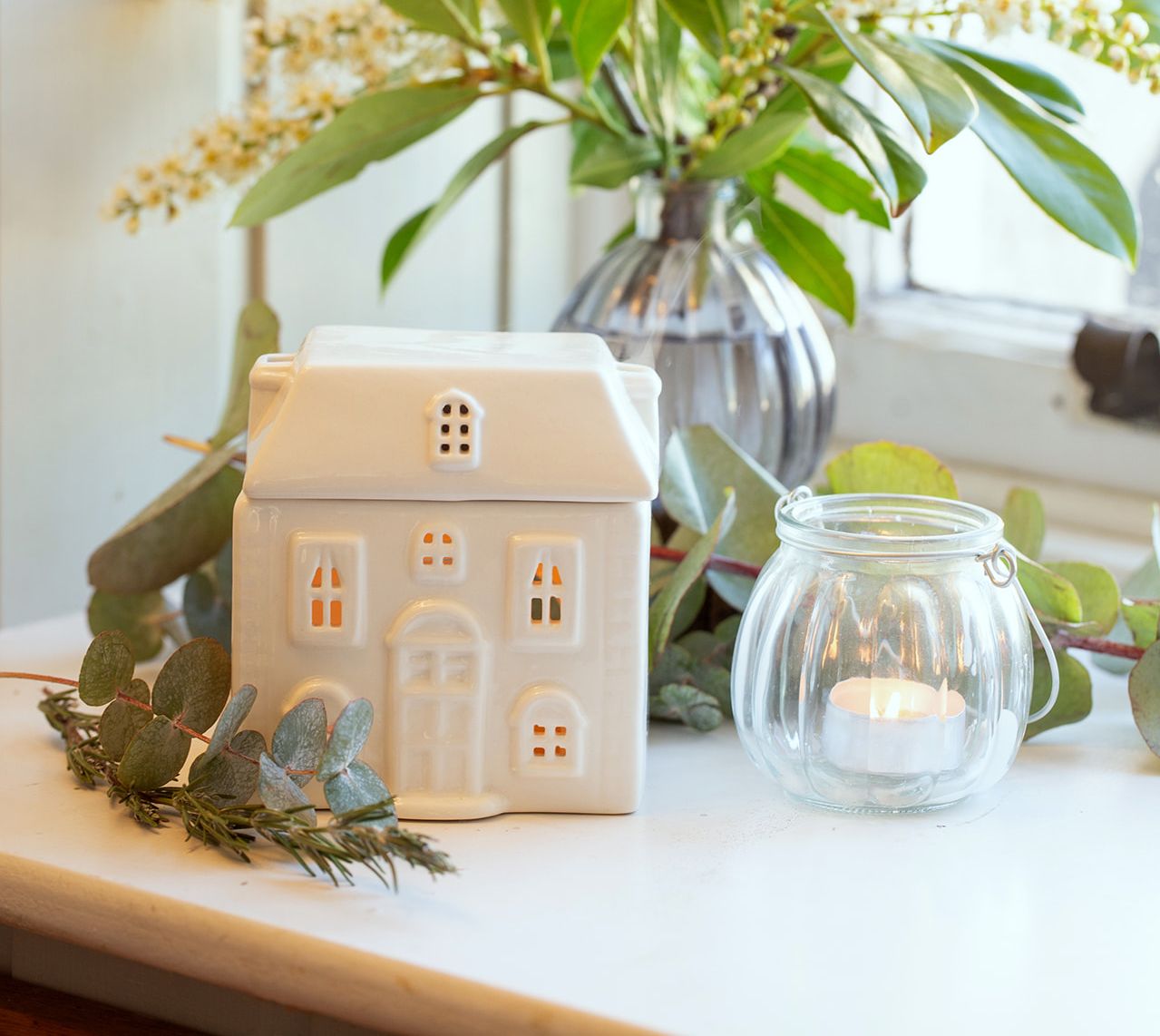 ceramic cottage soy wax melt burner