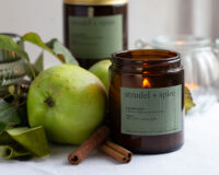 Strudel and Spice natural wax scented candle handmade in Scotland
